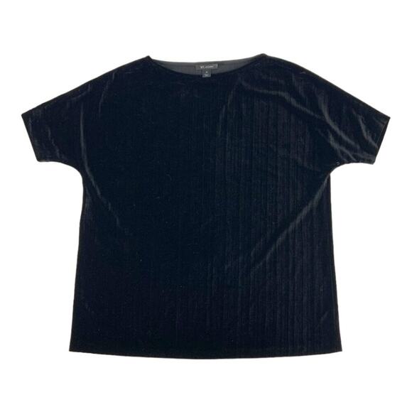 St John Crushed Velvet Top Black Size Medium NWOT $695 MSRP - Picture 3 of 9